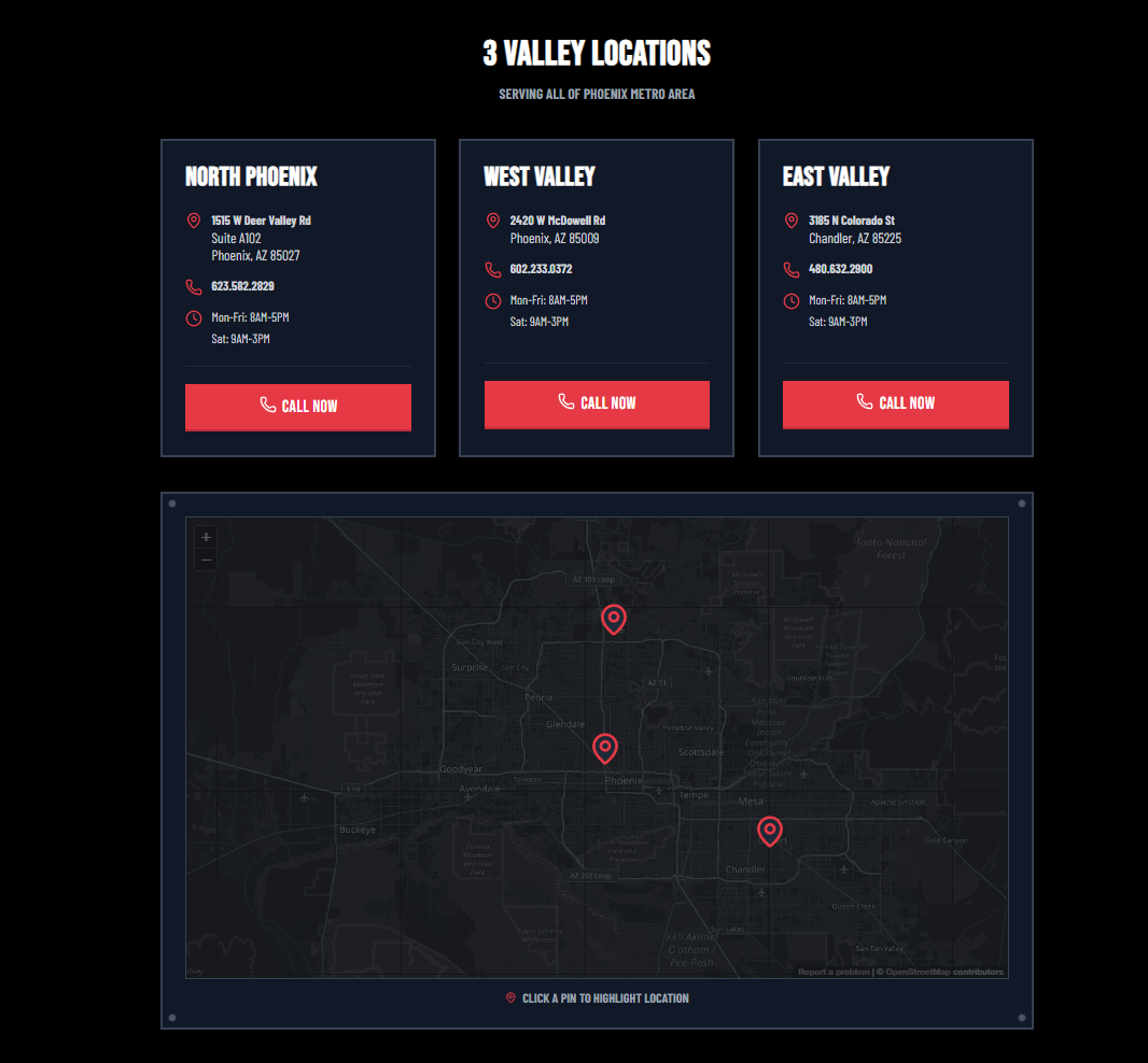 New Inyati location finder with map integration