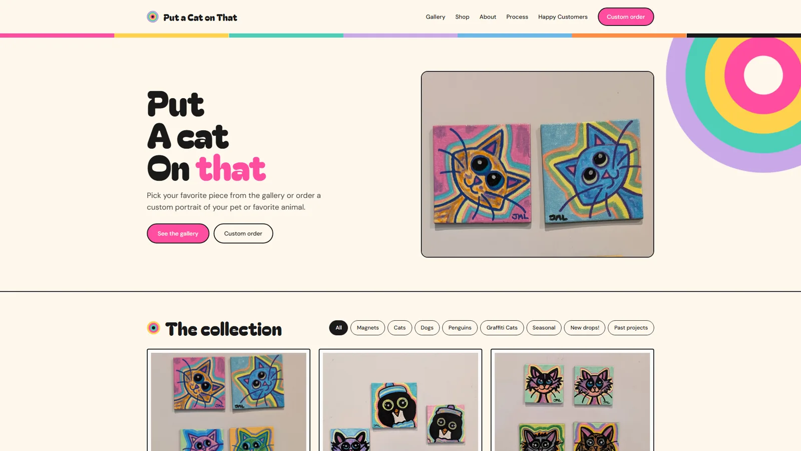 Put a Cat on That, a hand-painted art shop